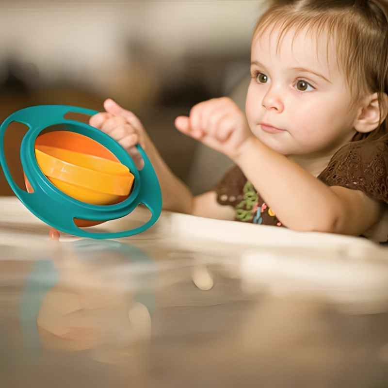 Spill-Proof Rotating Bowl