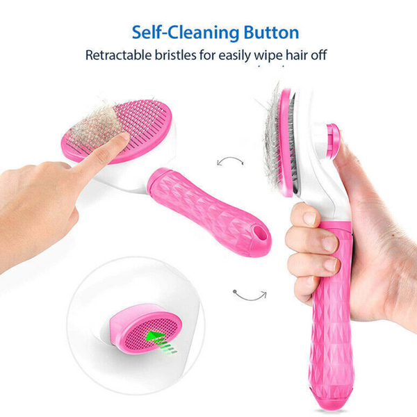 Self-Cleaning Pet Grooming Comb